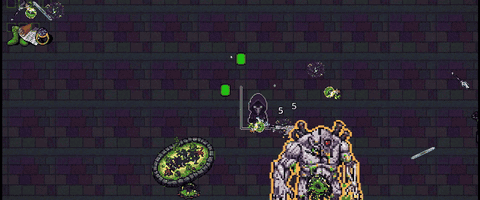 Rogue Extract gameplay, enemies swarming, projectiles firing